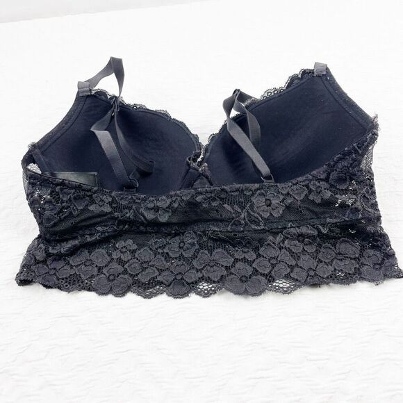 BUY 1 GET 1 FREE H&M 34d black lace longline bra - Picture 3 of 7